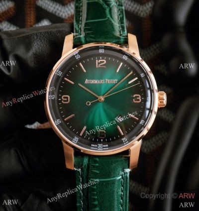 Copy Audemars Piguet Code 11.59 Watches Green Gradient Dial Rose Gold